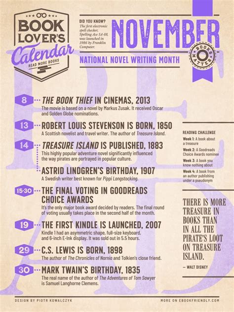 Literary calendar for week of Nov. 12